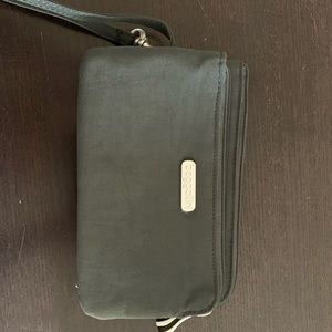 Baggallini Gray wristlet with RFID protection